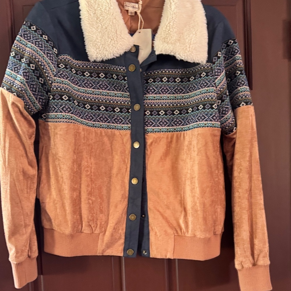 Hem & Thread Multicolor Leather Jacket - Picture 6 of 8